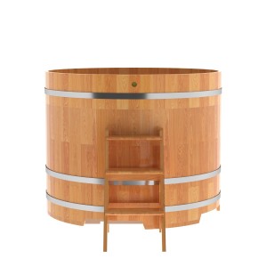 Купель для бани Bentwood круглая, d=1.50x1.2 м из сращенных ламелей лиственницы