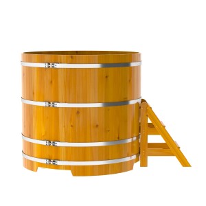 Купель для бани Bentwood круглая, d=1.50x1.4 м из лиственницы натуральной премиум