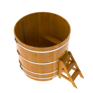 Купель для бани Bentwood круглая, d=1.50x1.4 м из лиственницы натуральной премиум