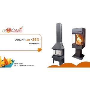 Скидки до 25% на камины ЭкоКамин
