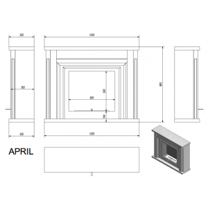 Биокамин Kratki April