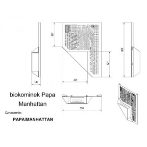 Биокамин Kratki PAPA MANHATTAN, TUV