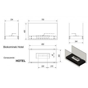 Биокамин Kratki Hotel (настольный)