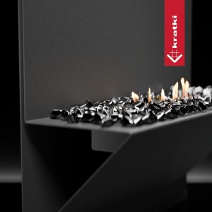 Декоративные элементы Kratki Fire Glass Кристалл черный (1кг)