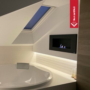 Биокамин Kratki Delta 2 Slim черный, TUV