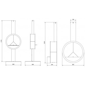 Биокамин Kratki Echo Circle 70, TUV