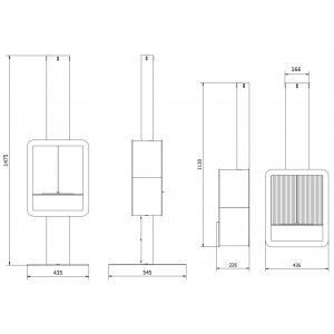 Биокамин Kratki Echo Rectangle 50, TUV