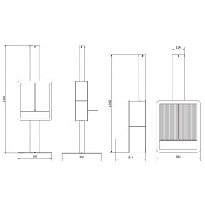 Биокамин Kratki Echo Rectangle 70, TUV