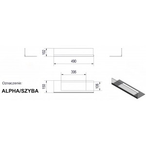 Стекло декоративное для биокамина Kratki Alpha