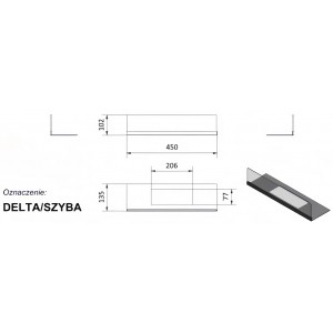 Стекло декоративное для биокамина Kratki Delta