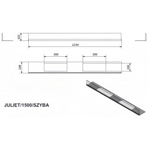 Стекло декоративное для биокамина Kratki Juliet 1500