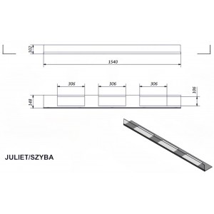Стекло декоративное для биокамина Kratki Juliet 1800