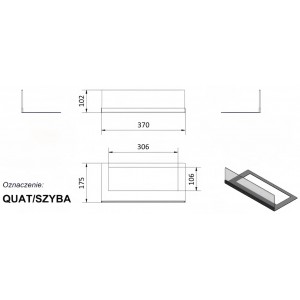 Стекло декоративное для биокамина Kratki Quat