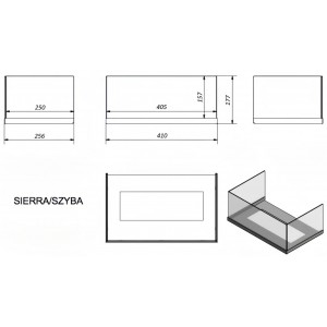 Стекло декоративное для биокамина Kratki Sierra