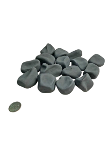 Декоративные керамические камни ZeFire черные матовые 14 шт