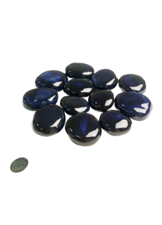 Декоративные керамические камни ZeFire Космос (синие) 14 шт