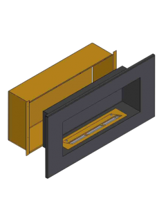 Теплоизоляционный корпус ZeFire для встраивания в мебель для очага 1400 мм