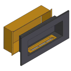 Теплоизоляционный корпус ZeFire для встраивания в мебель для очага 1800 мм