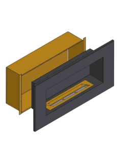 Теплоизоляционный корпус ZeFire для встраивания в мебель для очага 1800 мм