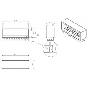 Автоматический биокамин GlammFire GlammBox 1200 DF EvoPlus