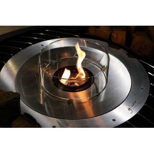 Автоматический встраиваемый биокамин GlammFire EvoPlus Fire Round