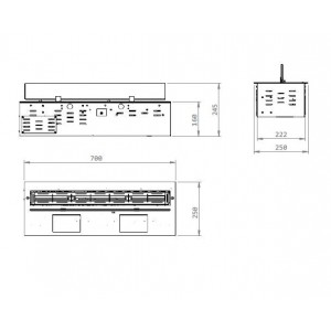 Автоматический встраиваемый биокамин GlammFire EvoPlus 700 Modular