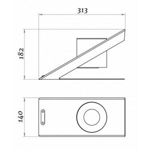 Биокамин GlammFire Oblique Tabletop Single