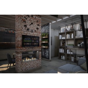 Встроенный биокамин Lux Fire Сквозной 530 S