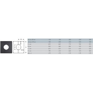 Декоративная пластина XXL 0-5 гр. Schiedel Permeter 25 д. 200 мм (Сер.)