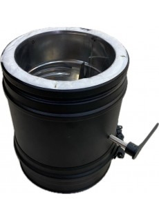 Шибер поворотный с фиксацией положения и ручкой Schiedel Permeter 50 д. 250 мм (Чер.)