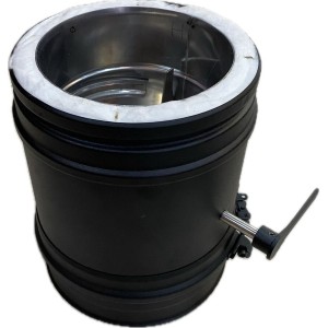 Шибер поворотный с фиксацией положения и ручкой Schiedel Permeter 25 д. 130 мм (Чер.)