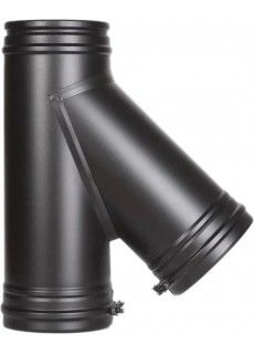 Тройник 45 град. Schiedel Permeter 25 д. 130 мм (Чер.)