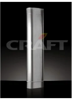 Дымоход овальный 1,0 м Craft (100x200)