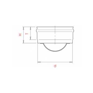 Заглушка для дымохода внешняя Craft (304/0,5) d=200