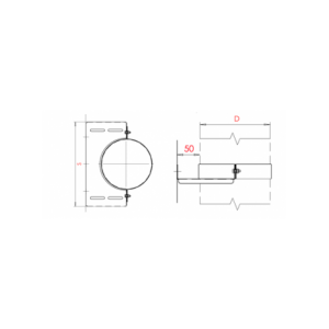 Стеновое крепление Craft раздвижное (201/0,5) d=100