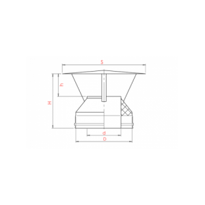 Оголовок Craft (304/0,5 + 304/0,5) изоляция 50, d=150