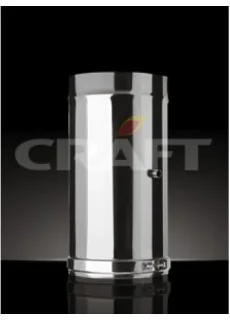 Сэндвич с муфтой для газоанализа Craft (316/0,8 + 304/0,5) изоляция 50, d=350