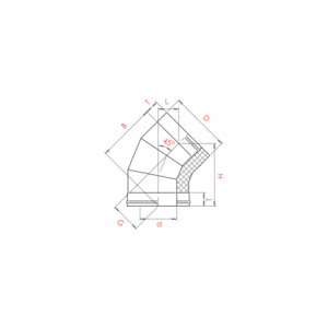 Сэндвич-колено Craft 45° (310/0,8 + 304/0,5) d=400