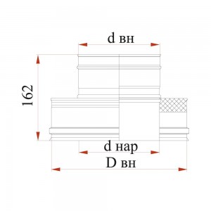 Переходник Дымок 0.8 мм с изоляцией, термо-моно, d=140 мм