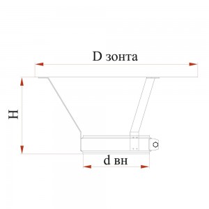Зонт П (на патрубке) Дымок 0.5 мм, d=140 мм