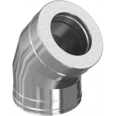 Сэндвич-колено 135 Ferrum (304/0,8 мм + нерж. + керамика) д. 150x210 мм
