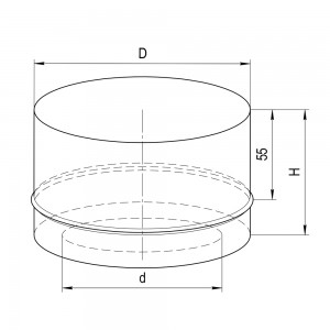 Заглушка с отверстием Ferrum (430/0,5мм) d=220x300