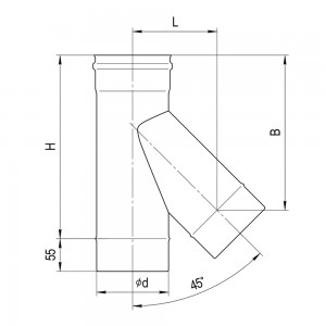 Тройник-К Ferrum 135 (430/0,8мм) d=250