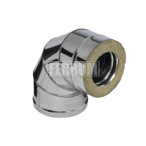 Сэндвич-колено Ferrum 90 (430/0,5мм + оц.) d=150х250