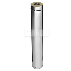 Труба-сэндвич Ferrum 1,0м (430/0,5мм + оц.) d=100х210