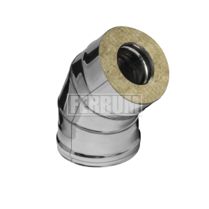 Сэндвич-колено Ferrum 135 (430/0,5мм + оц.) d=150х250