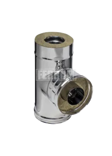 Сэндвич-тройник Ferrum 90 (430/0,5мм + нерж.) d=100х200