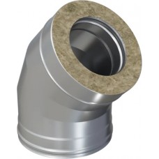 Сэндвич-колено 135 Ferrum GS 30-50Z (430/0,5 мм + оц.) д. 130x200 мм