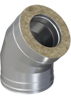 Сэндвич-колено 135 Ferrum GS 30-50Z (430/0,5 мм + оц.) д. 100x200 мм