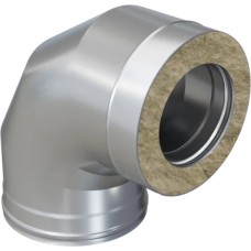Сэндвич-колено 90 Ferrum GS 30-50Z (430/0,5 мм + оц.) д. 100x200 мм
